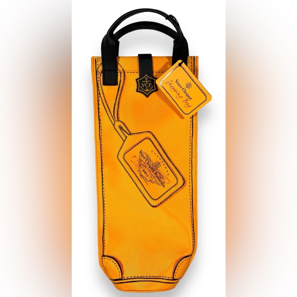 Veuve Clicquot Champagne Brut Yellow Insulated Cooler Shopping Bag Folding